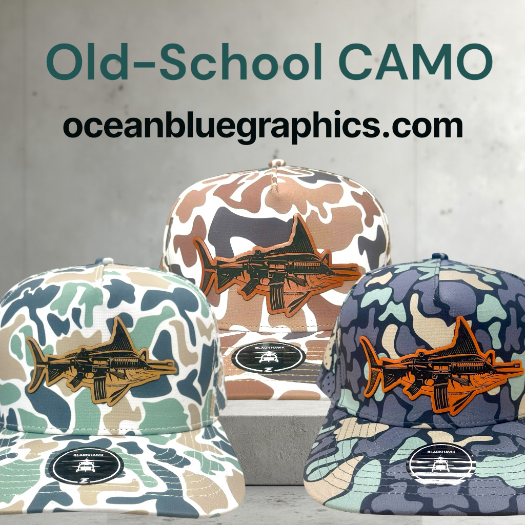 The mARlin Hat- Blackhawk BlueOld-School Camo