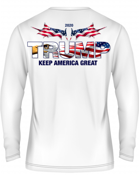 TRUMP Marlin Logo Performance Fishing Shirt