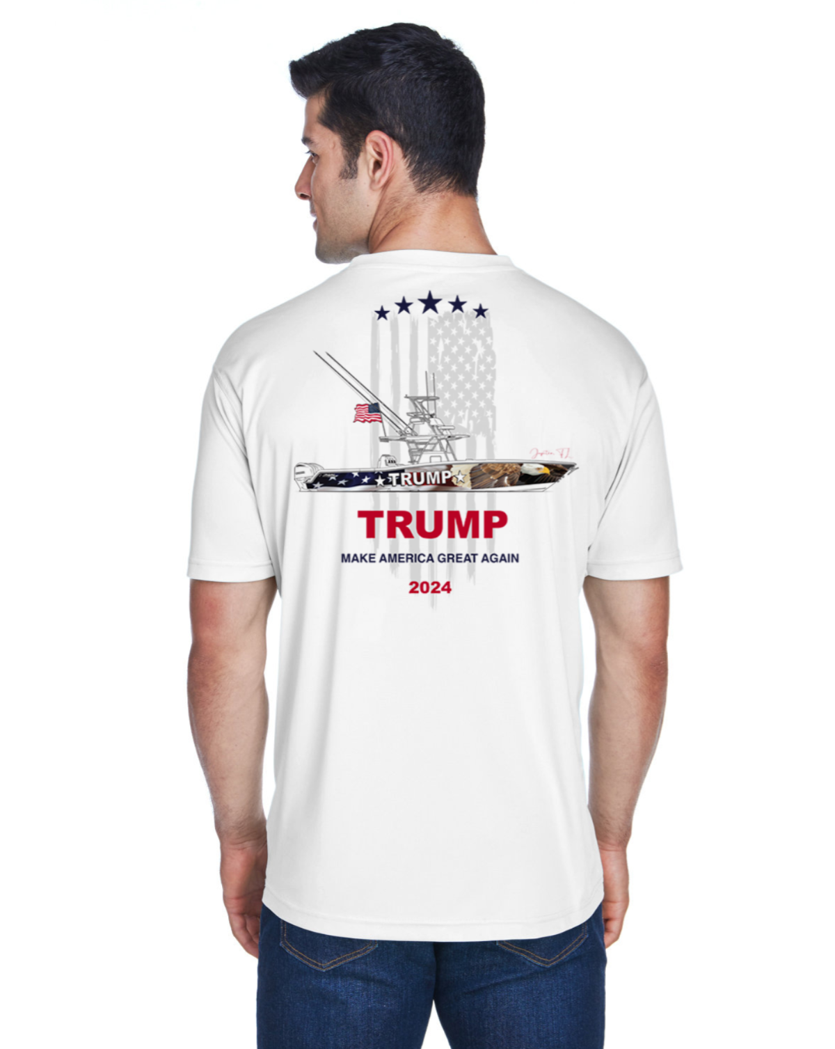 Trump Boat Parade Premium Custom Long Sleeve Performance Fishing Shirt