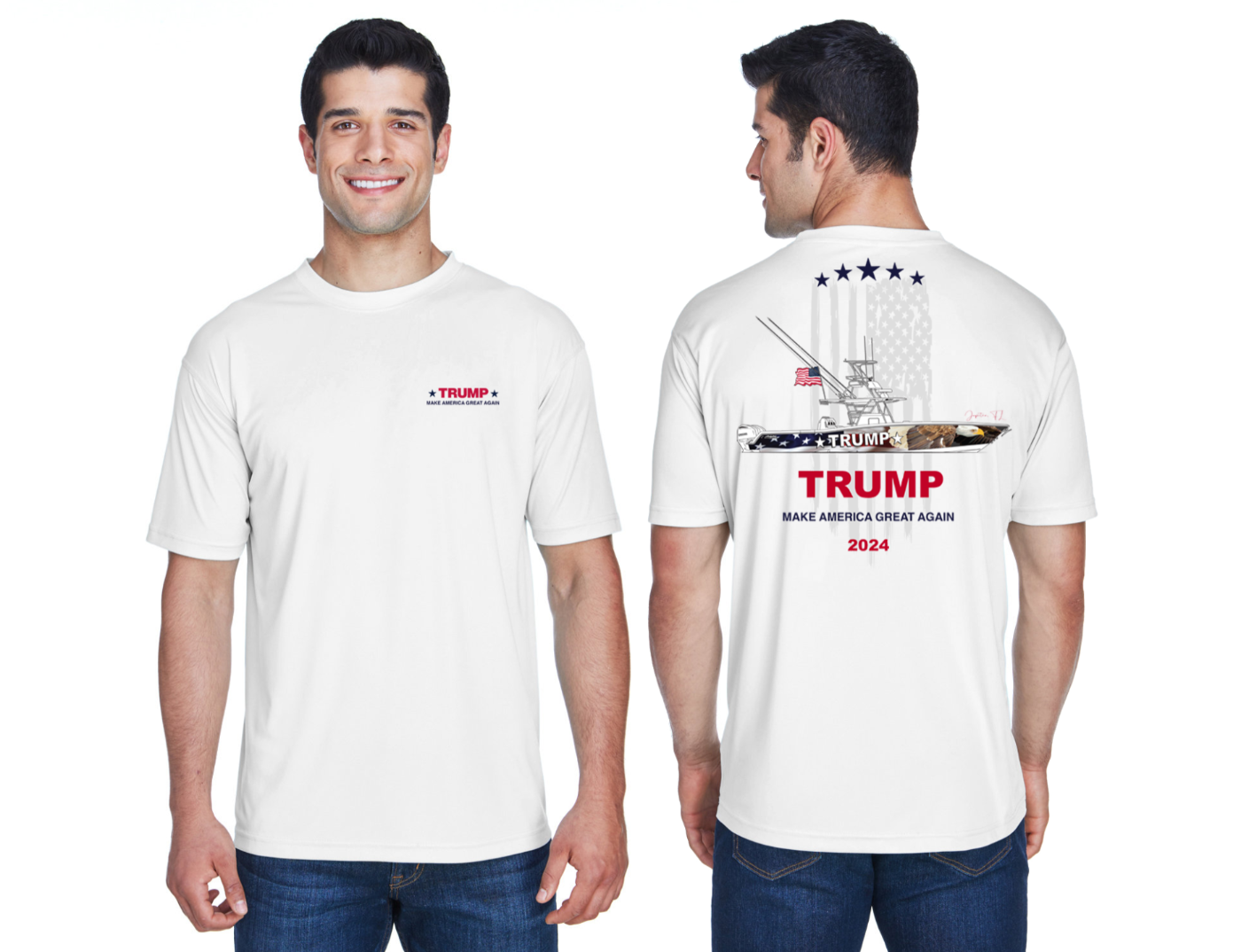 Trump Boat Parade Premium Custom Long Sleeve Performance Fishing Shirt