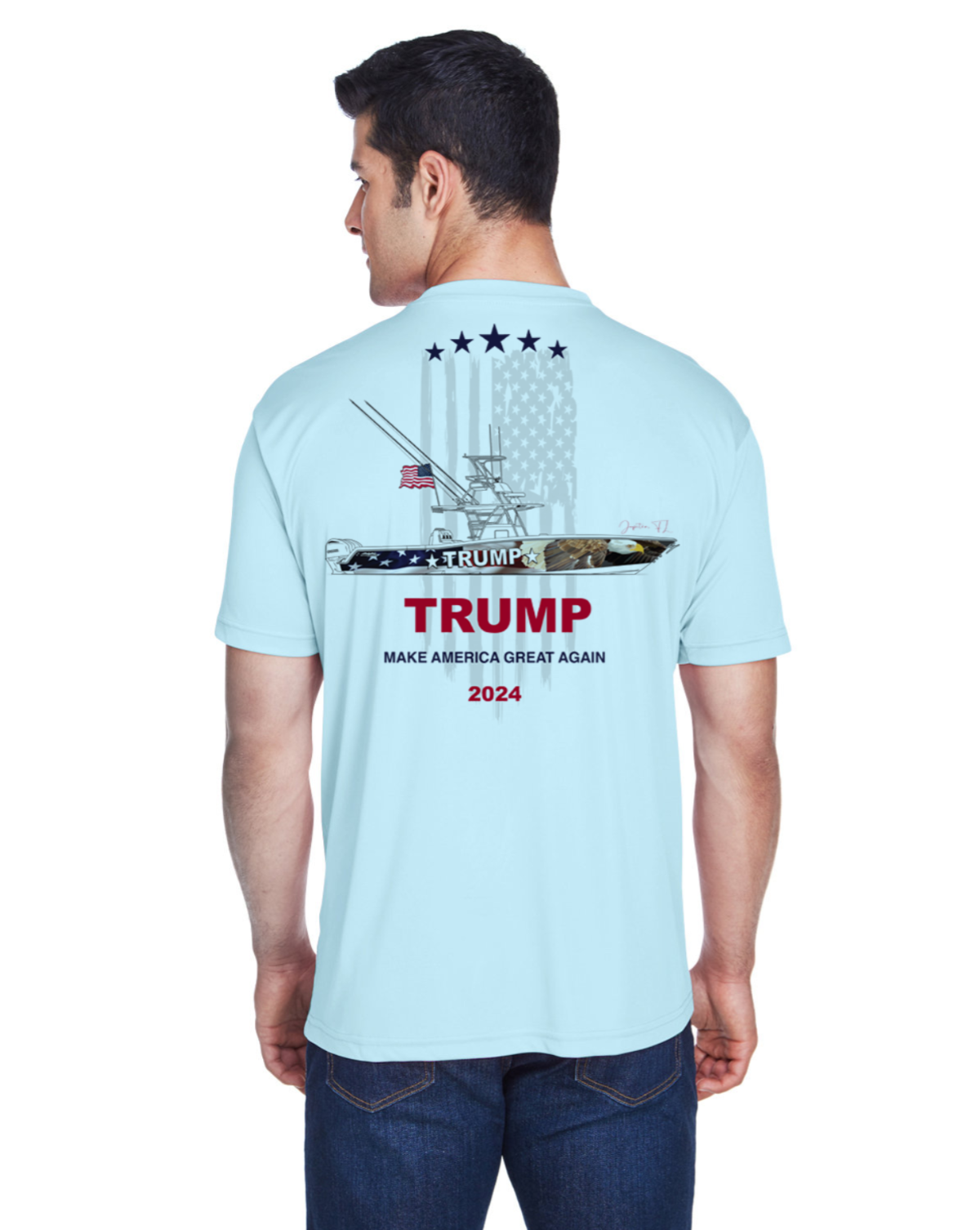 Trump Boat Parade Premium Custom Long Sleeve Performance Fishing Shirt