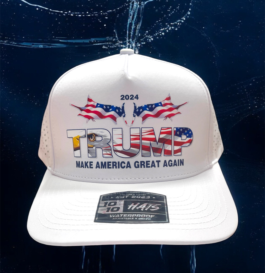 TRUMP MARLIN WHITE PERFORMANCE HAT