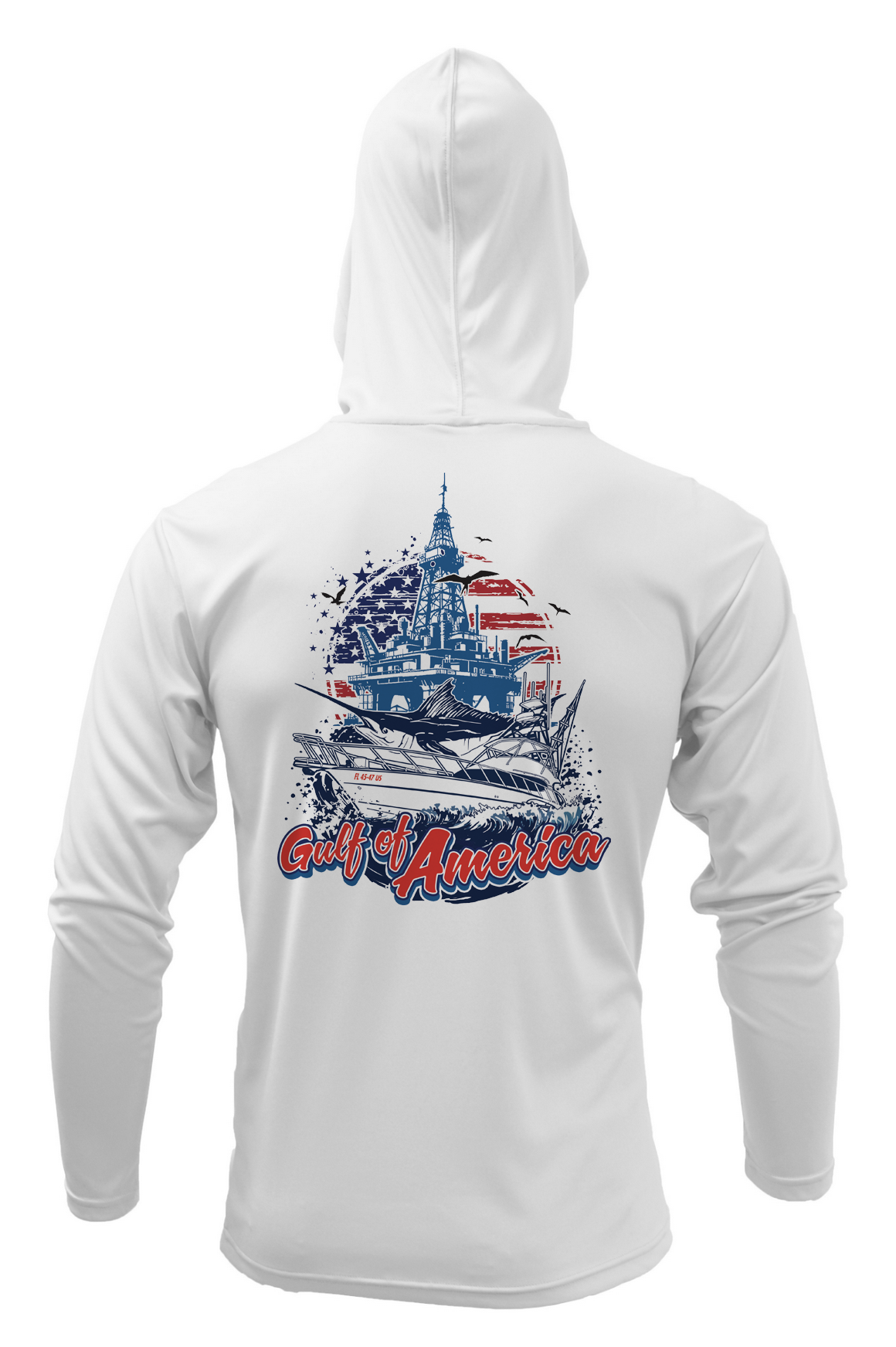 Gulf of America HOODED Long Sleeve Performance Shirt