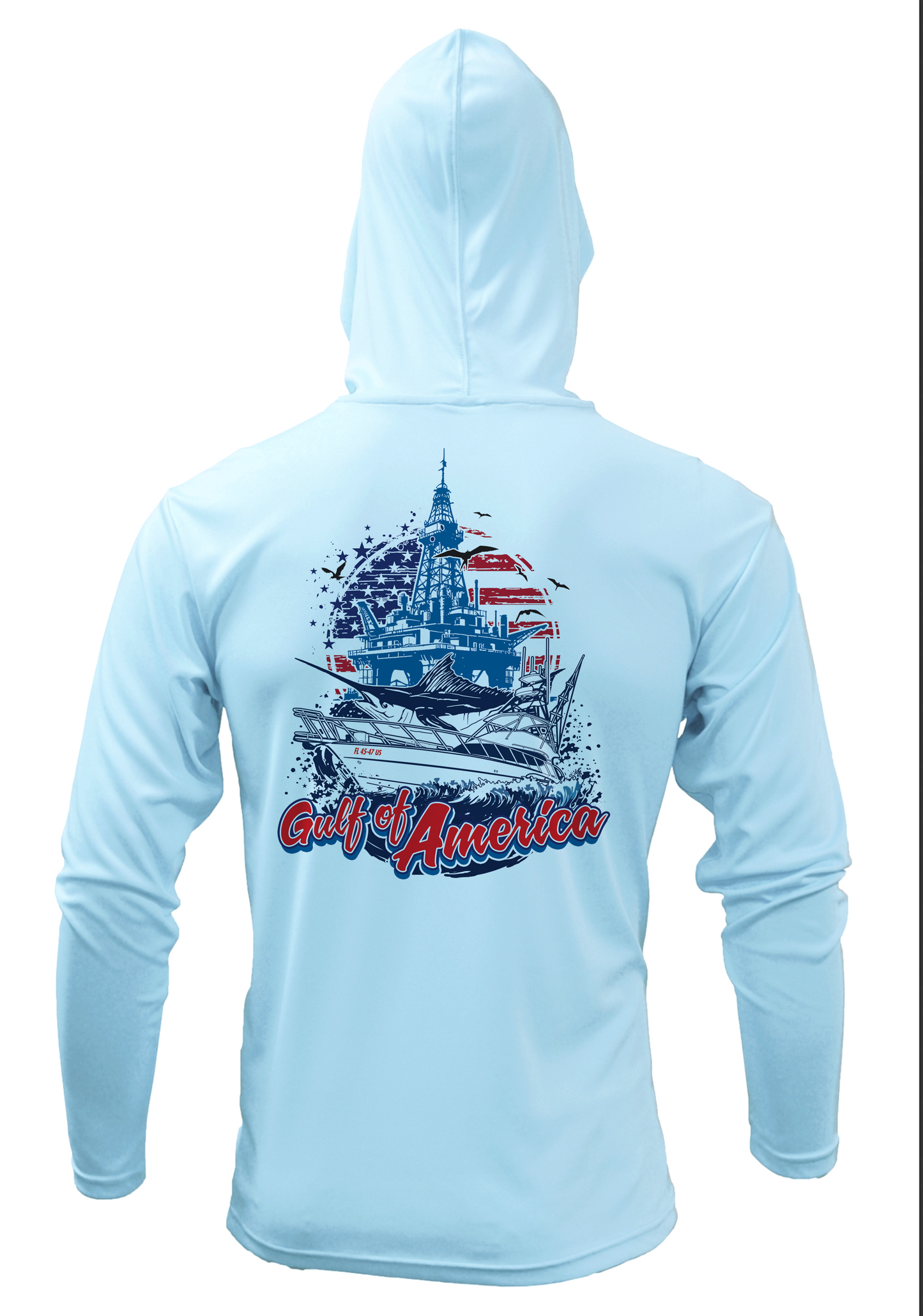 Gulf of America HOODED Long Sleeve Performance Shirt